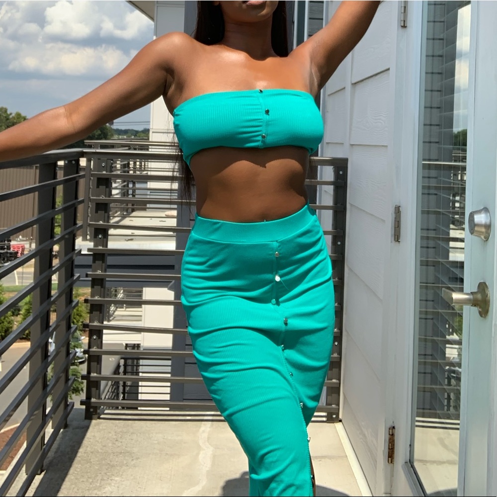Midi Turquoise Skirt